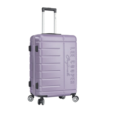 Valise de voyage au Maroc, Valise ABS Lee Cooper – Bagage de voyage robuste avec coque rigide en ABS, 4 roulettes multidirectionnelles, serrure à code, poche intérieure, sangles de maintien et doublure intérieure. Disponible en tailles 55 cm, 66 cm et 76 cm. Idéale pour voyages au Maroc et à l’international.
