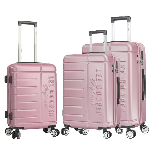 Valise de voyage au Maroc, Valise ABS Lee Cooper – Bagage de voyage robuste avec coque rigide en ABS, 4 roulettes multidirectionnelles, serrure à code, poche intérieure, sangles de maintien et doublure intérieure. Disponible en tailles 55 cm, 66 cm et 76 cm. Idéale pour voyages au Maroc et à l’international.