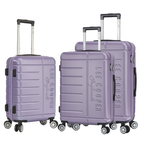 Valise de voyage au Maroc, Valise ABS Lee Cooper – Bagage de voyage robuste avec coque rigide en ABS, 4 roulettes multidirectionnelles, serrure à code, poche intérieure, sangles de maintien et doublure intérieure. Disponible en tailles 55 cm, 66 cm et 76 cm. Idéale pour voyages au Maroc et à l’international.