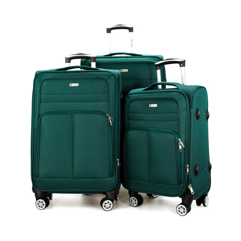 Valise de voyage Maroc Polyester Worldline 619, ensemble de 3 valises cabine et soute avec serrure TSA et roulettes 360°. Idéal pour voyager tout vos voyages